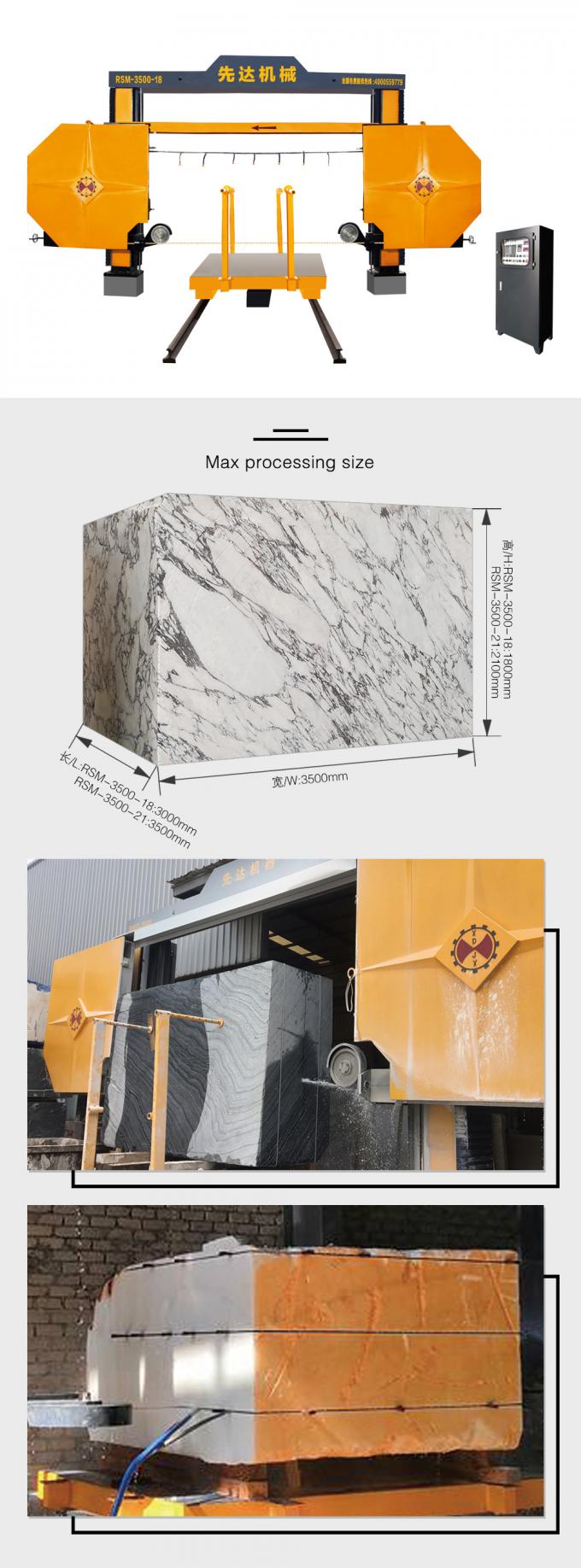 Bloc en pierre de découpeuse de Xianda divisant la machine Rsm-3500-18/21