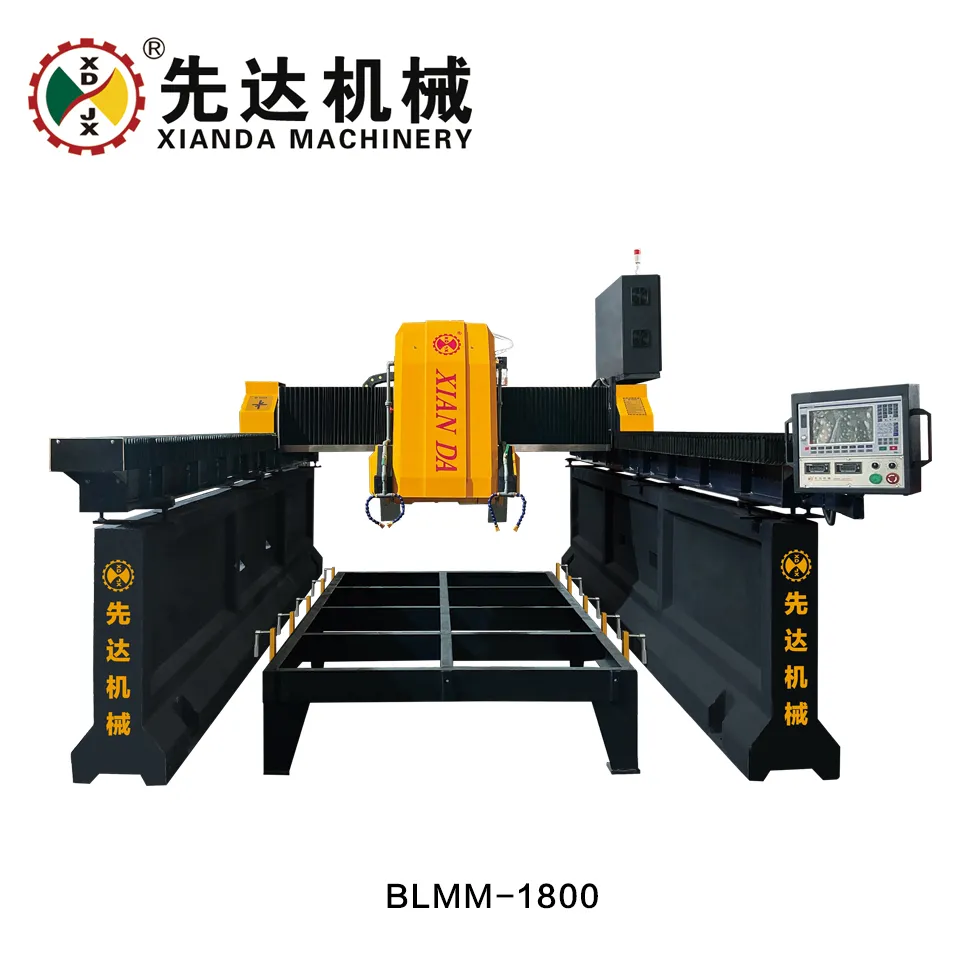 Automatic Smart Monoblock 5 Axis CNC Bridge Saw Cutting Machine for Granite Marble Quartz with 3400*2000*180mm Max Processing Size 15kw Motor 380V Power 8
