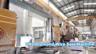 Machine de scie à fil diamanté CNC à 4 axes pour la coupe de blocs de granit et de marbre et le profilage de pierre 3D