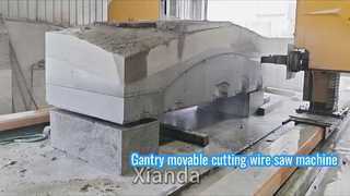 Machine de découpe de scie à fil diamanté mobile à portique industriel pour la fabrication de blocs de granit