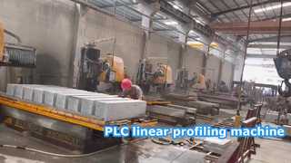 PLC linear profiling machine for marble granite