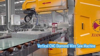Machine verticale de scie à fil diamanté CNC pour le profilage de pierre 3D et la coupe de blocs