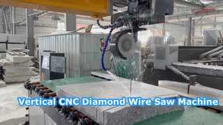Machine de scie à fil diamanté CNC verticale pour marbre de granit