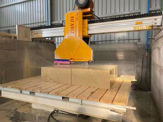 Moteur de découpe de scie de pierre de bloc moyen avec espace d'usure réglable