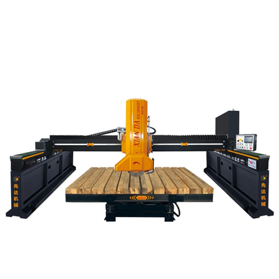 Machine de découpe de ponts en dalles de pierre à vitesse avec table de travail 0-90°/0-360° et lame 300-400mm