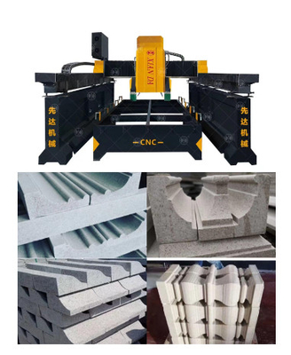 Machine à découper et à fraisage linéaire à double poutre à 3 axes