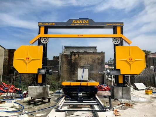 Machine à scie à fil de diamant CNC à 4 roues volantes pour la coupe de pierre industrielle