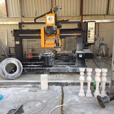 Machine à couper à quatre pièces à baluster CNC/PLC à haut rendement pour la taille de pierre de précision
