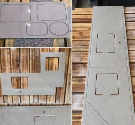 Machine de découpe de pont 4+1 axes avec table de travail de 3200x2000mm et puissance moteur de 15kw/18.5kw pour la découpe de précision de la pierre