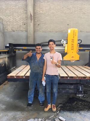 Scie à pont infrarouge laser pour pierre PLC, machine de découpe, adaptée au traitement de grandes dalles de marbre et de granit