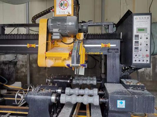 Machine de découpe de baluster à haute efficacité 4PCS avec diamètre de traitement maximal de 500 mm et contrôle PLC/CNC pour le travail de pierre de précision