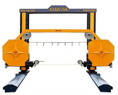 Machine de sciage à fil diamanté mobile à portique avec taille de traitement maximale de 3500*3500*2200 mm et contrôle CNC/PLC pour la découpe de pierre de haute précision