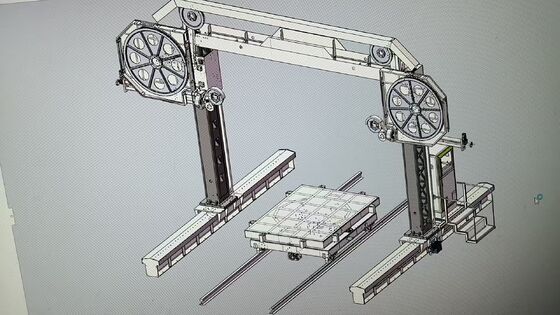 Machine de sciage à fil diamanté mobile à portique avec taille de traitement maximale de 3500*3500*2200 mm et contrôle CNC/PLC pour la découpe de pierre de haute précision
