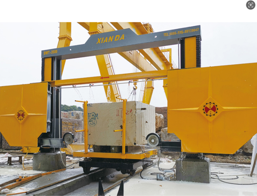 Xianda BWT-3500-21 PLC Machine de scie à fil diamanté robuste | Scie à tailler et à dresser des blocs de pierre de qualité supérieure pour le marbre et le granit