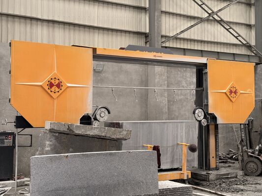 Machine à coudre à fil de diamant à commande PLC pour le marbre de granit avec 3500x3500x1800mm taille maximale de traitement et moteur principal de 15 kW