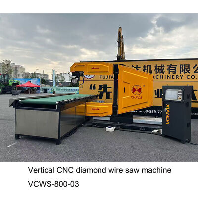 Machine verticale de scie à fil diamanté CNC pour le profilage de pierre 3D et la coupe de blocs