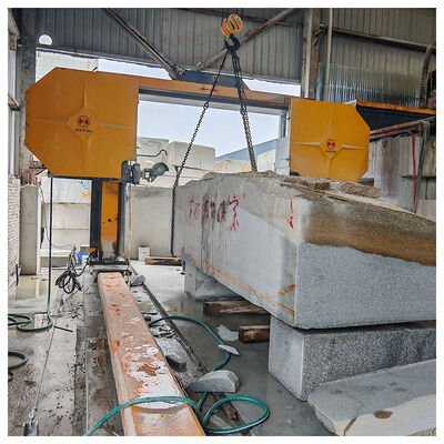 Machine de découpe de scie à fil diamanté mobile à portique industriel pour la fabrication de blocs de granit