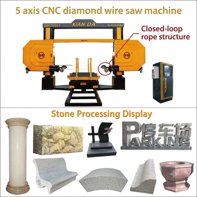 Machine à coudre à fil de diamant CNC à 5 axes pour la découpe du granit et du marbre avec taille de traitement 2600 × 3000 × 1500 mm