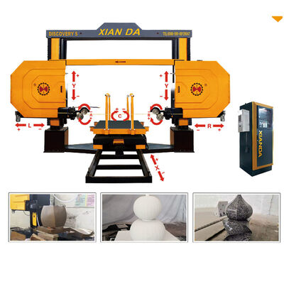 Machine de scie à fil diamanté CNC 5 axes de haute précision pour le profilage de pierre complexe et la sculpture 3D