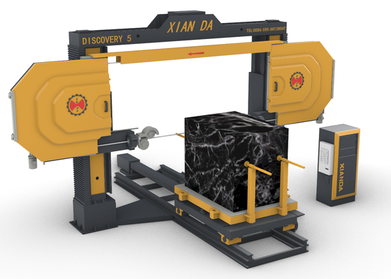 5 axes CNC machine à scie à fil de diamant avec moteur principal de 11 kW pour le traitement de formes 3D dans le marbre et le granit