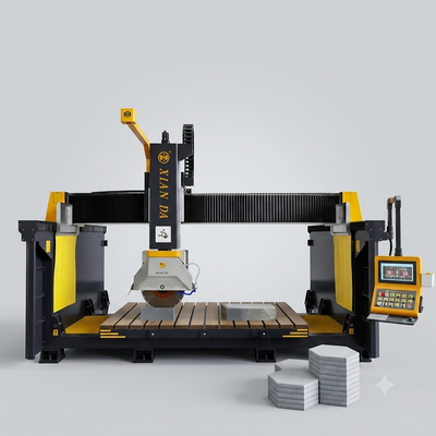 Machine de découpe de pont CNC 5 axes avec rotation de lame à 360° et taille de traitement de 3200x2000mm pour la fabrication de pierre