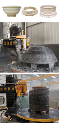 Machine de profilage de chapiteaux et de bases de colonnes en marbre et granit à commande par automate