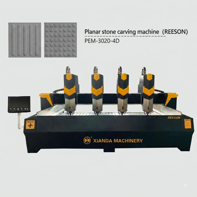 Machine de gravure de pierre CNC électrique avec une précision de 0,02 mm et une vitesse d'air de 15 m/min pour pavés tactiles