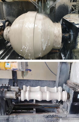 Machine de découpe de balustres en marbre et granit à deux pièces avec commande PLC/CNC