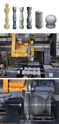 Contrôle PLC/CNC Machine de coupe à baluster à quatre pièces pour le traitement du granit de marbre