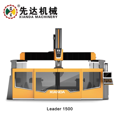 Centre d'usinage CNC 5 axes Leader 1500 1500CM pour la découpe et le fraisage de granit, marbre et quartz pour plans de travail et colonnes romaines