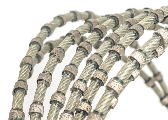 Le habillage de bloc de granit usine Diamond Wire Cutting Rope 11mm 40 perles par mètre