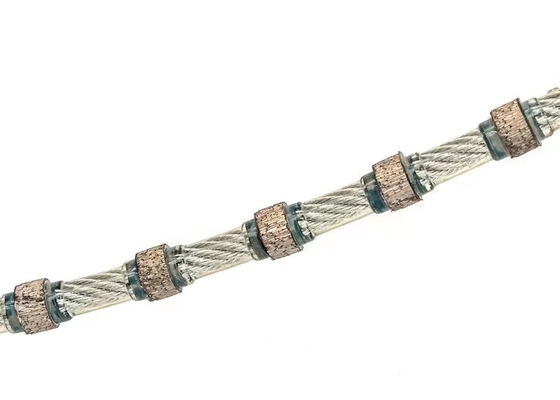 Le habillage de bloc de granit usine Diamond Wire Cutting Rope 11mm 40 perles par mètre