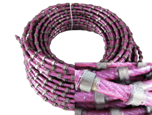 Ligne vitesse de marbre de la pierre 25-35m/S de Diamond Coated Wire Saw For de bloc de hard rock